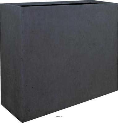 Bac en Polystone Splitt Ext. Claustra bas L 100x 35 x H 30 cm Noir