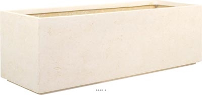 Bac en Polystone Splitt Ext. Claustra bas L 100x 35 x H 30 cm Creme