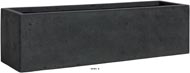 Bac en Polystone Flower Ext. Balconnire L 65x 18 x H 18 cm Noir