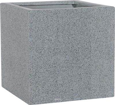 Bac fibres de verre/ composite Teras extérieur Cube L47x 47xH47cm Gris