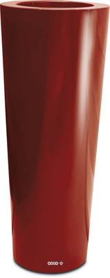 Bac fibres de verre robuste et revêtement gelcoat qualité marine Ø 42 cm H 75 cm Ext. colonne rouge rubis