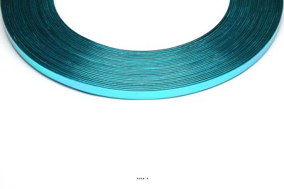 Fil aluminium Plat Bleu Turquoise souple lg 5 mm L10 mètres décoration