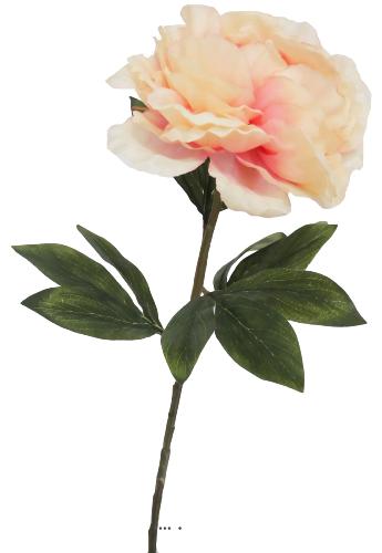 Pivoine artificielle Rose tendre H 63 cm très belle tête