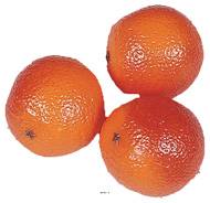 Orange artificielle en lot de 3 en Plastique souffl� D 75 mm