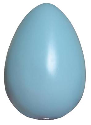 Œuf bleu artificiel en Plastique soufflé H 300x200 mm