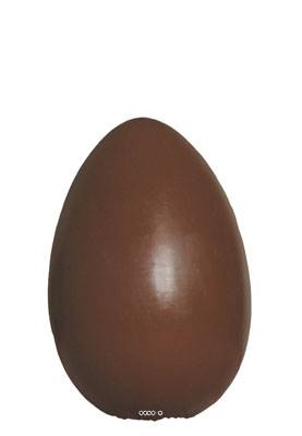 Œuf chocolat artificiel en lot de 12 en Plastique soufflé H 17x10 cm