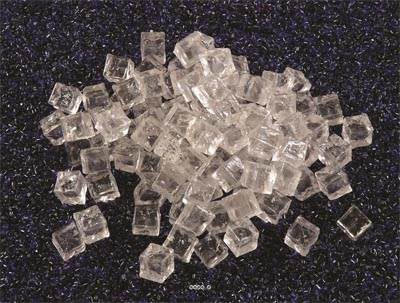 Glaçons artificiel en cube en lot de 100 Plastique soufflé D 10x10 mm