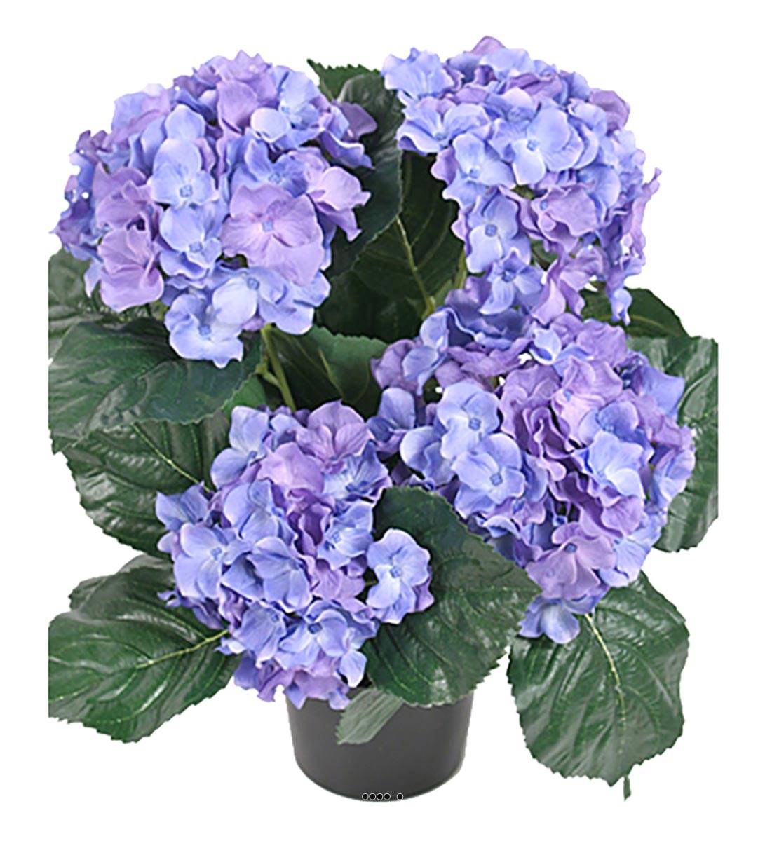 Hortensia en pot artificiel leste H 40 cm 5 superbes tetes du site  artificielles.com