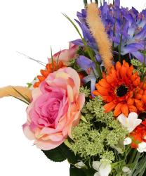 Bouquet artificiel création fleuriste malice coloré H 95 cm