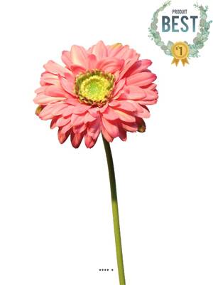 Gerbera artificiel, H 48 cm Rose soutenu - BEST