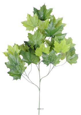 Branche de platane artificielle, 23 feuilles, H 78 cm, D 58 cm Vert