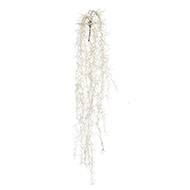 Chute de tillansia artificiel L 80 cm blanc