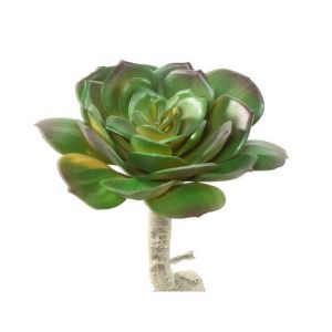 Succulente artificielle ronde en tige H 15 cm D 10 cm