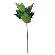 Branche de 6 feuilles de gombo artificielle, H96 cm