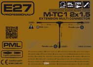 Connecteur Rallonge en T 2 sorties