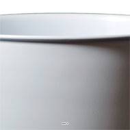 Bac Cache pot Blanc a roulettes D 42 x H 37 cm matière plastique