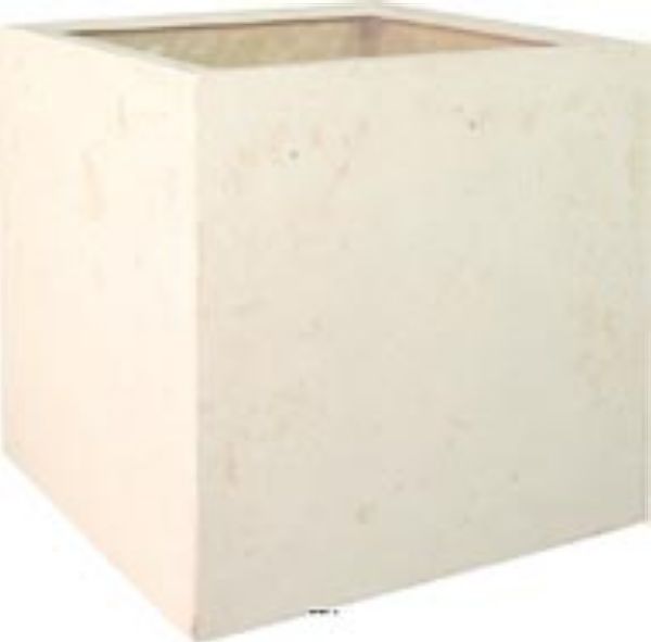 Bac en Polystone Roma Ext. Cube L 50x 50 x H 50 cm Creme