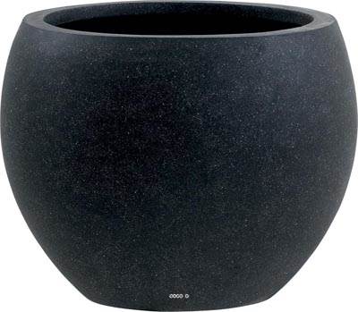 Bac fibres de verre/ composite Teras extérieur Boule D36 xH28 cm Noir