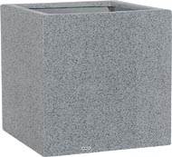Bac fibres de verre/ composite Teras extrieur Cube L47x 47xH47cm Gris