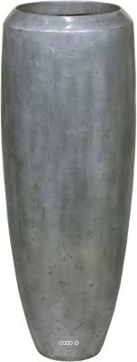 Bac plastique et particules de métal Ø 30 cm H 80 cm Ext. colonne aluminium brut