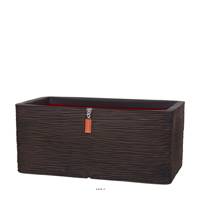 Bac Rib en plastique de qualit suprieure Int/Ext. jardinire 73x39x32 cm marron fonc