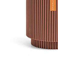 Vase cylindre Groove plastique H 9 x D 8 cm Rouge