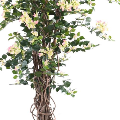 Arborus Bougainvillier Artificiel Rose 120 Cm - Arbre En Pot Avec Fleurs Vives - Plante Artificielle Déco Intérieur Extérieur