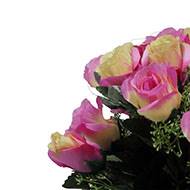 Pot fleurs artificielles pour le cimetière boutons de roses Lavande