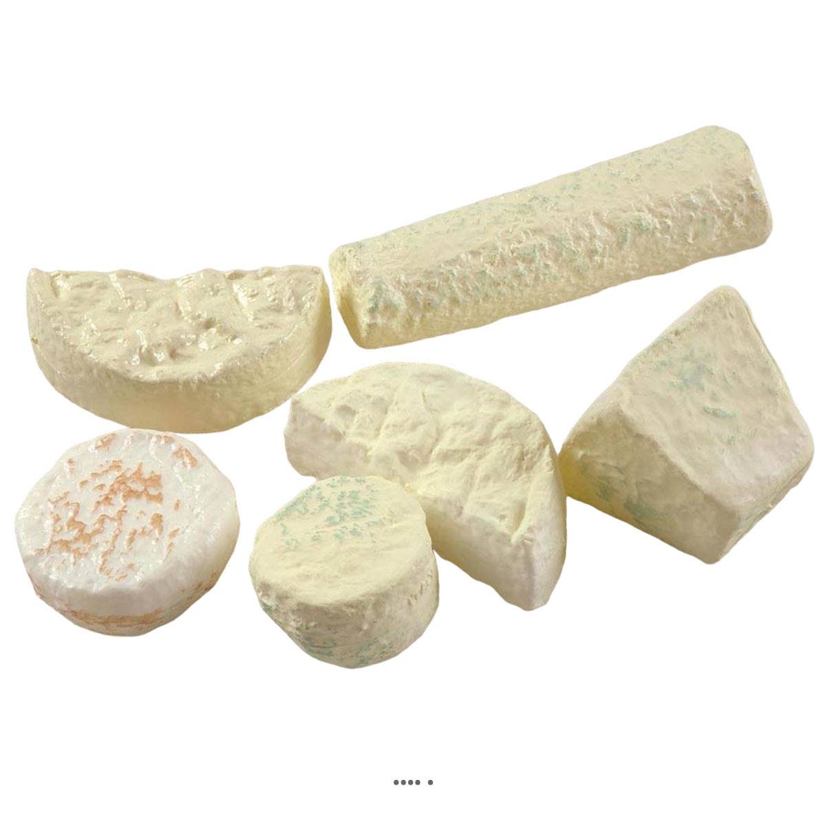 artificielles Assortiment de Fromages Français X 6 en Plastique soufflé L 55-150 mm