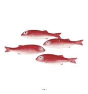 Rouget artificiel Poisson en lot de 4 en Plastique soufflé L 215x55 mm