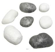 Assortiment de pierres en lot de 8 en Plastique soufflé L 80-100 mm
