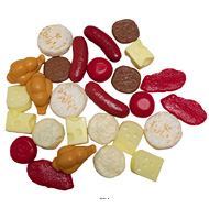 Panier de 27 Aliments Factices : Assortiment Boucherie et Crémerie - Plastique soufflé
