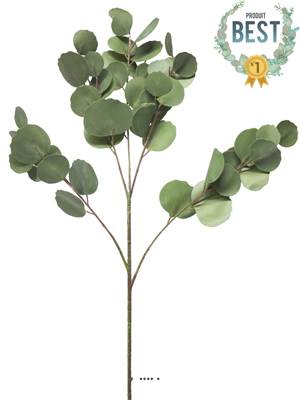 Branche d’Eucalyptus artificielle, 3 ramures, H 88 cm - BEST