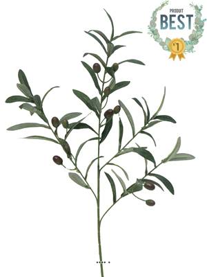 Branche d'olivier artificielle, 4 ramures, H 75 cm - BEST