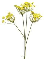 Fleur d’Aneth artificielle en tige, 4 ramures, H 68 cm Jaune - BEST