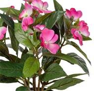 Grande Violette Africaine artificielle en pot, H 30 cm Rose