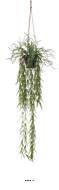 Cactus Rhipsalis artificiel en pot suspendu L 80 cm, D 30 cm