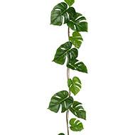 Guirlande de feuilles de philodendron artificielles L 185 cm