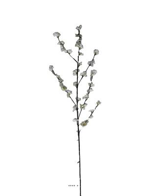 Fleurs de pêcher artificielles longue branche pour déco L 125 cm Blanc 