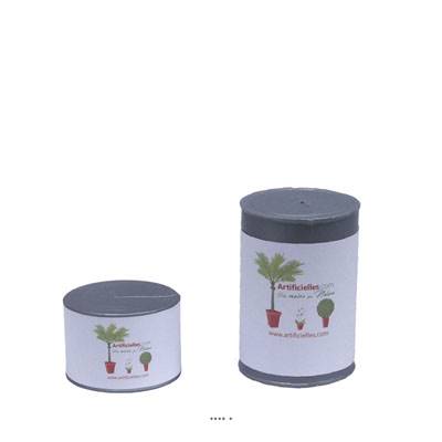 Lot de 2 boites de conserves en Plastique soufflé, H 10-5 cm, D 7 cm