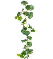 Guirlande de feuilles de vigne artificielle lg 230 cm en tissu Vert