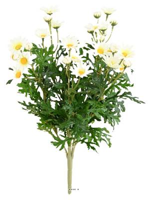 Marguerite Anthemis Artificielle Blanche en Piquet – H 40 cm – 18 Fleurs