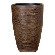 Bac fibres de verre/ composite Ext. bullet 35cm H47cm marron grav