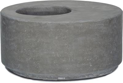 Bac fibres de ciment 90 cm H 42 cm Ext. rond gris anthracite