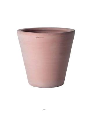 Vase contemporain évasé en terre cuite, H 32 cm, D 31 cm Terre cuite