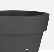 Bac Pure Round  H 39 cm Gris anthracite