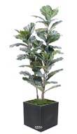 Ficus Lyrata factice tronc PE en pot très chic et original H130cm Vert