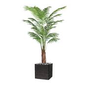 Palmier Areca artificiel H 180 cm sur tronc en pot