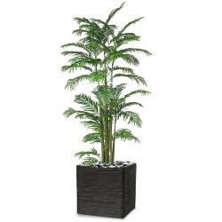Palmier Areca artificiel H 120 cm multi-troncs très dense en pot