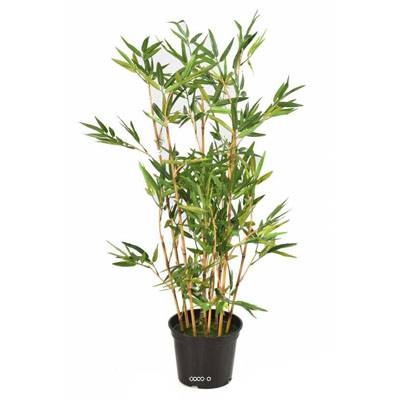 Bambou Artificiel finition mousse verte H 90 cm Vert